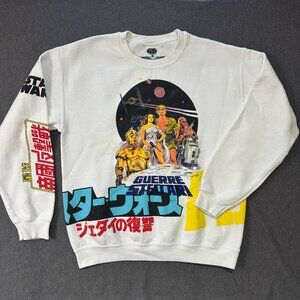 Vintage Exclusive Retro Star Wars Japanese Guerre Stellari Poster Sweatshirt M